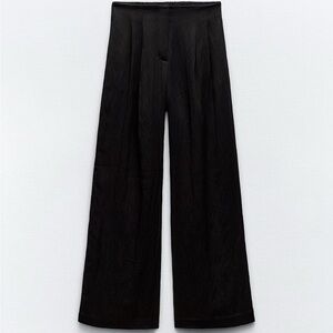 ZARA black flowy pleated pants